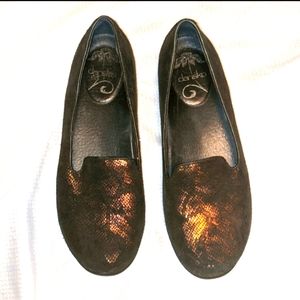 Dansko snakeskin print loafer